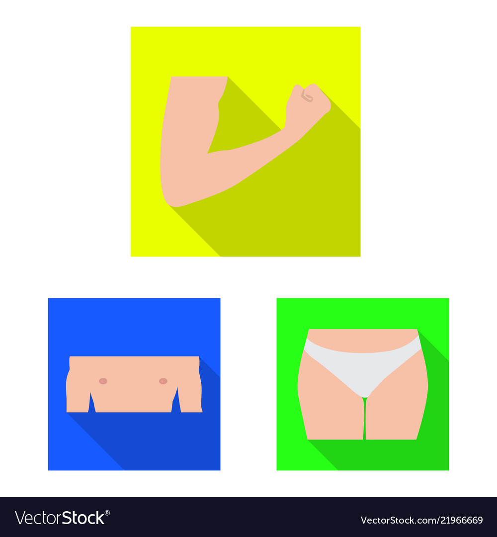 Isolated object of human and part sign set vector image Isolated object of human and part sign set