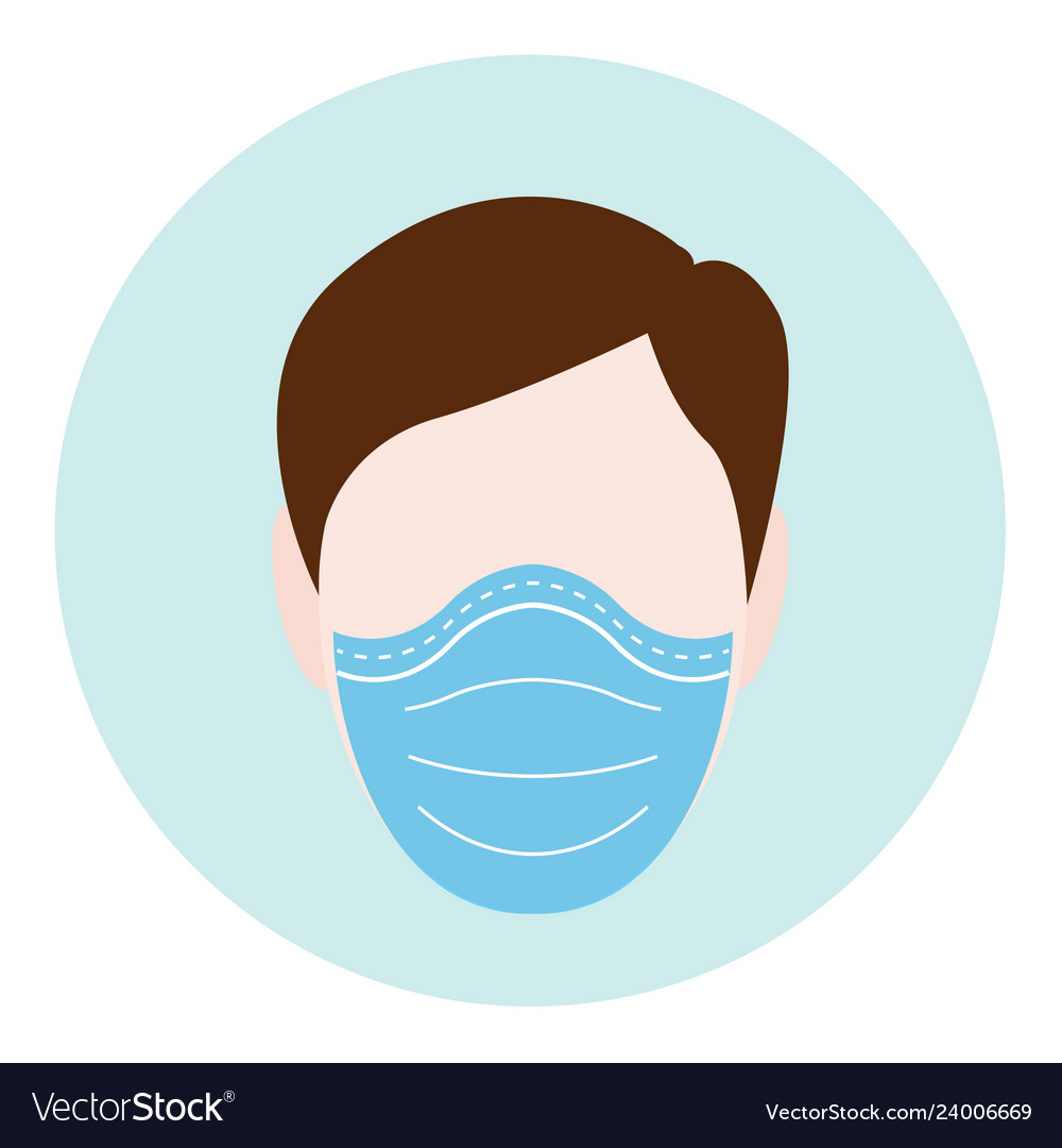 Download Protective mask men Royalty Free Vector Image - VectorStock