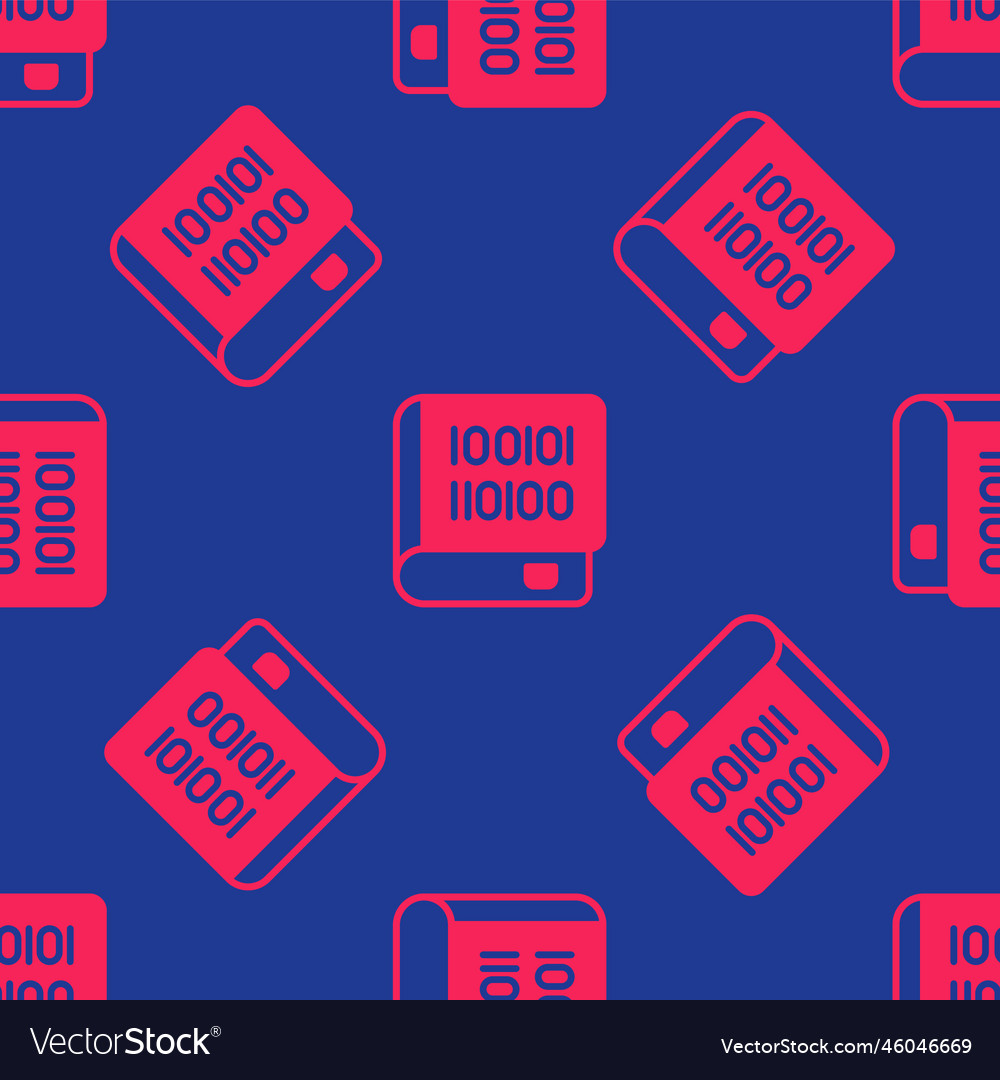Red books about programming icon isolated seamless vector image Red books about programming icon isolated seamless