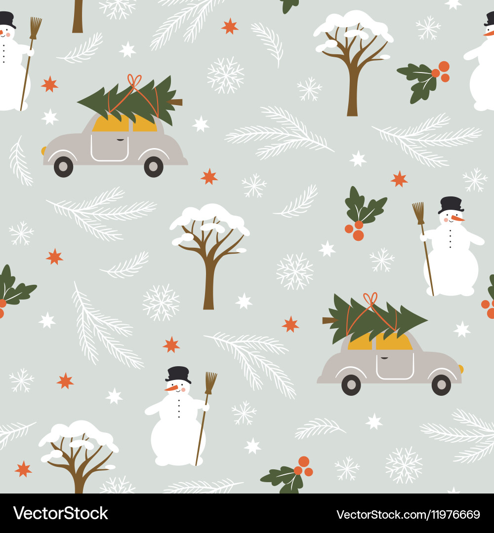 Seamless christmas pattern Royalty Free Vector Image