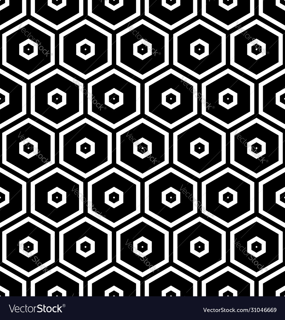 Seamless hexagons pattern