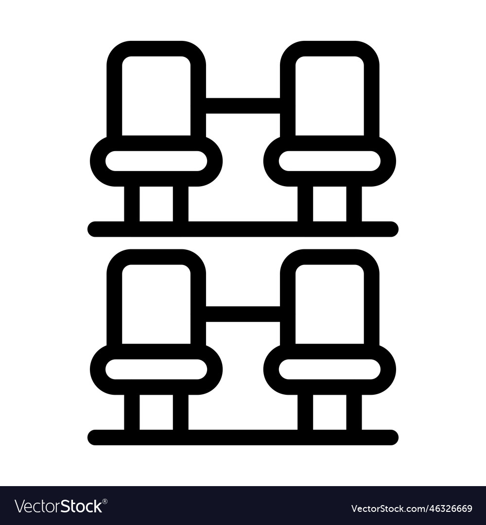 Stadium seating thick line icon for personal Vector Image