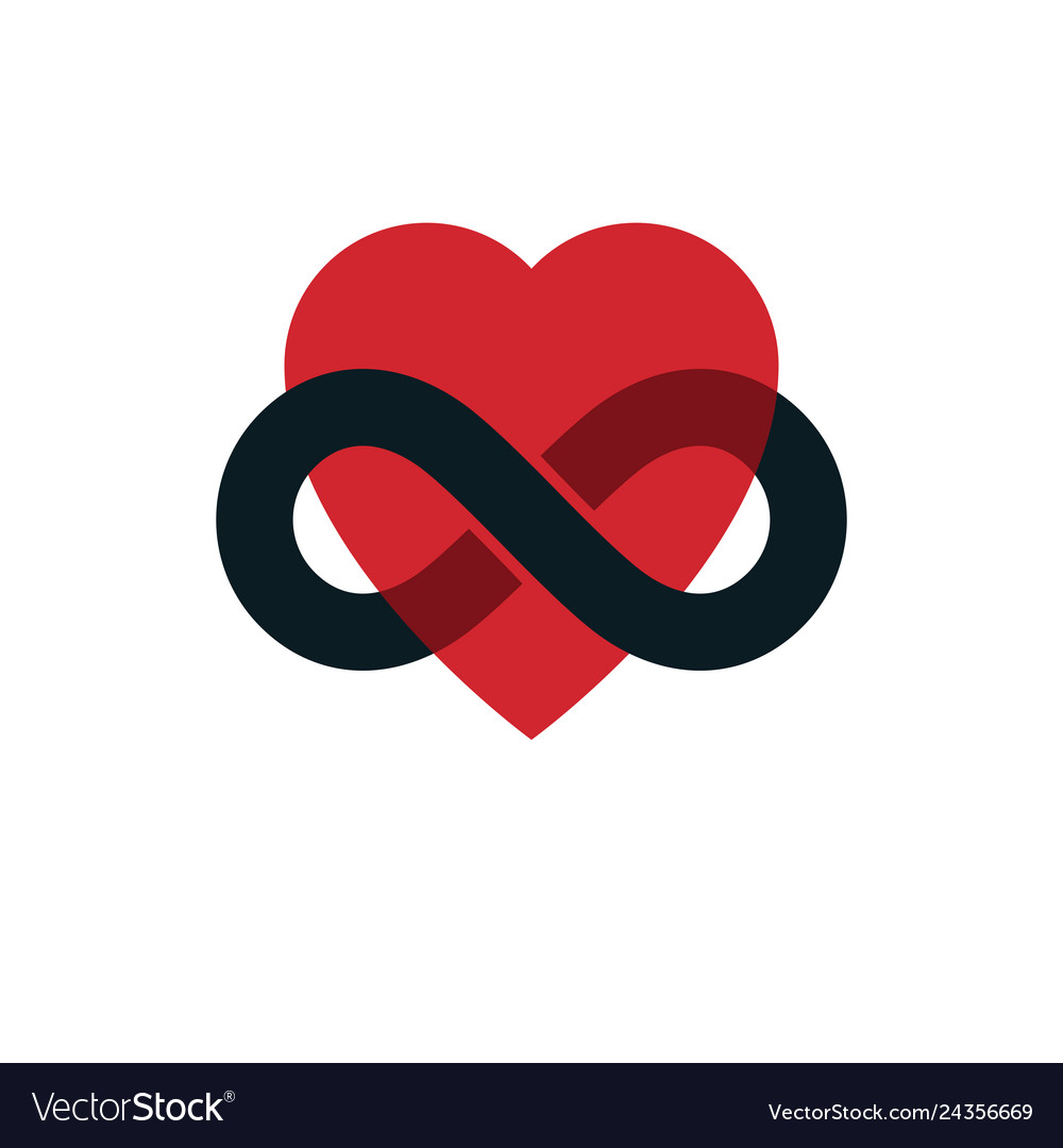 Timeless love concept symbol created