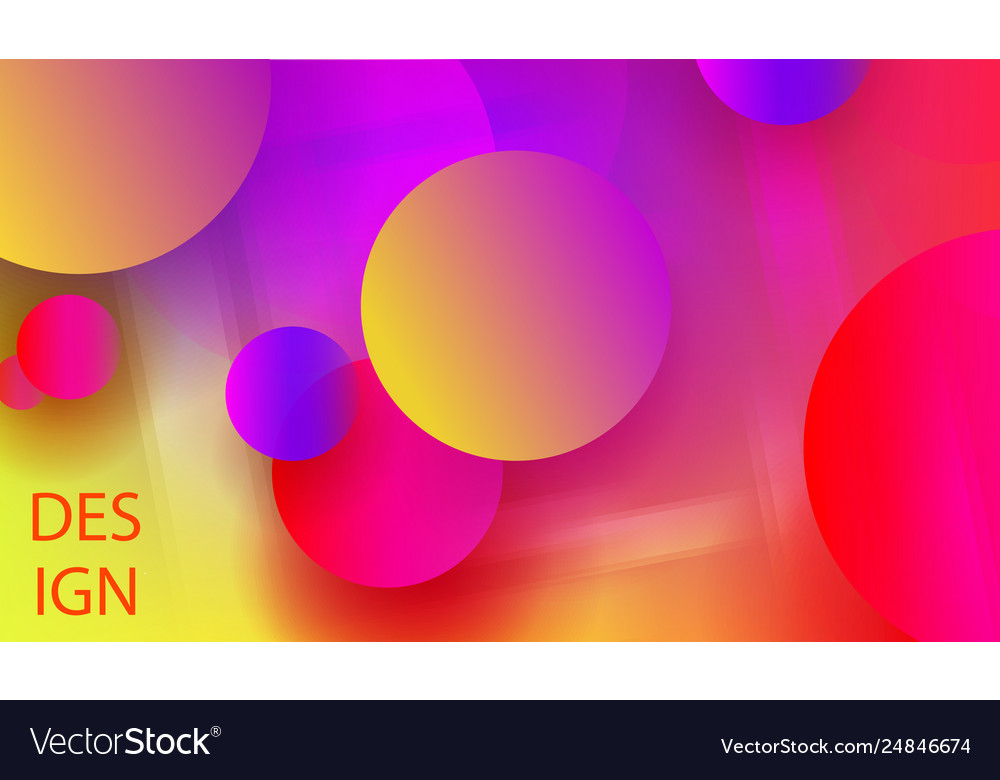 Abstract elegant design with multicolored circles