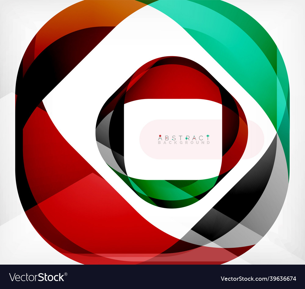 Abstract square shape with overlapping waves Vector Image Abstract square shape with overlapping waves