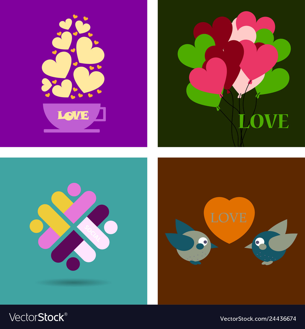 Big set of icons for valentines day mothers day vector image