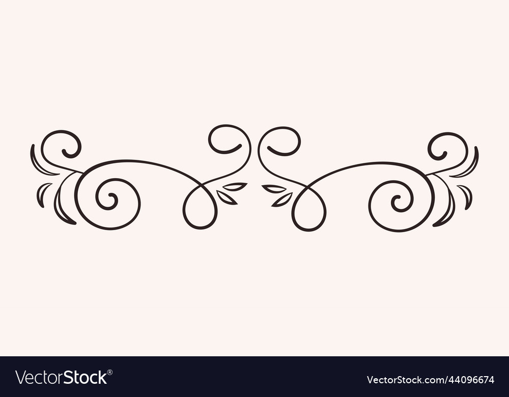 Calligraphic black frame Royalty Free Vector Image