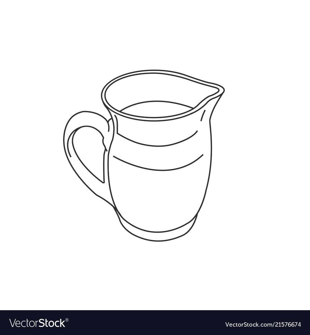 carafe jug pitcher silhouette graphic royalty free vector
