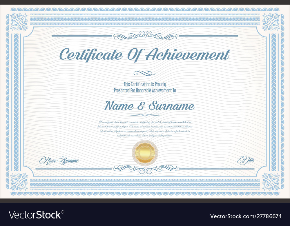 Certificate achievement modern template 3 Vector Image