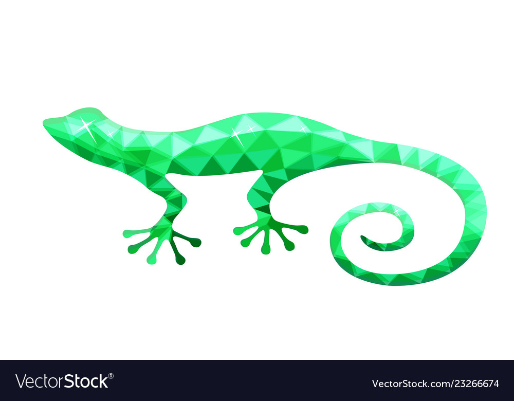 Design of gecco in low poly style