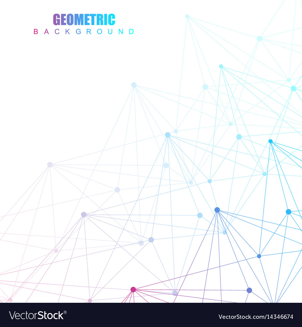 Geometric abstract background with connected line