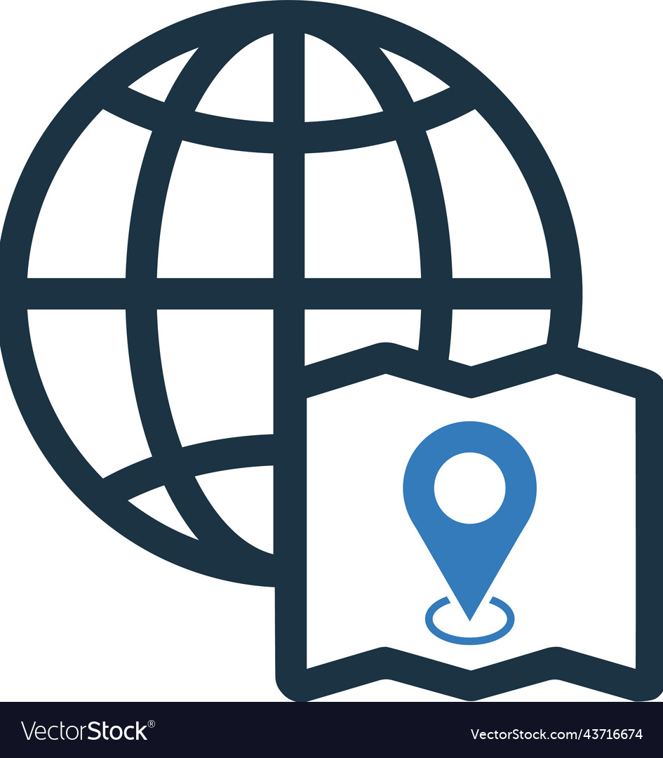 Globe gps map icon simple editable graphics