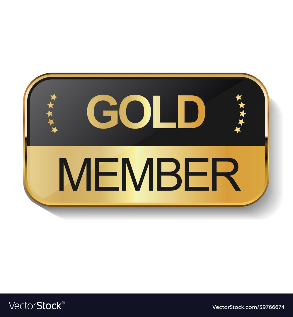 Golden badge vip member retro design 11 Royalty Free Vector