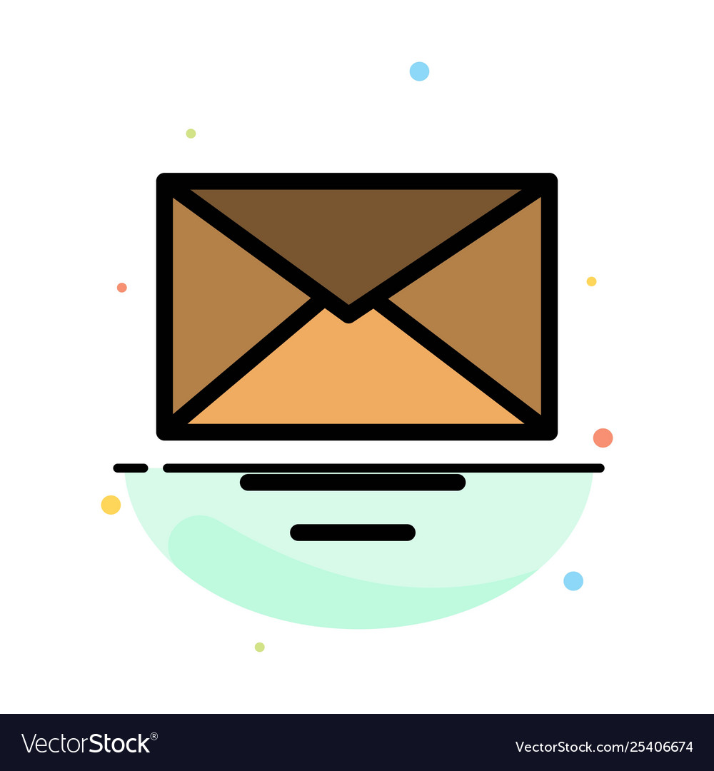 Mail email text abstract flat color icon template vector image Mail email text abstract flat color icon template
