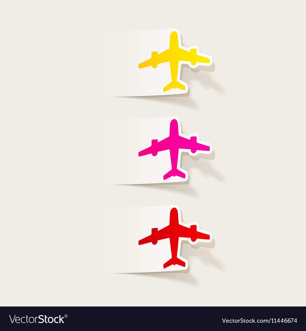 Realistic design element plane