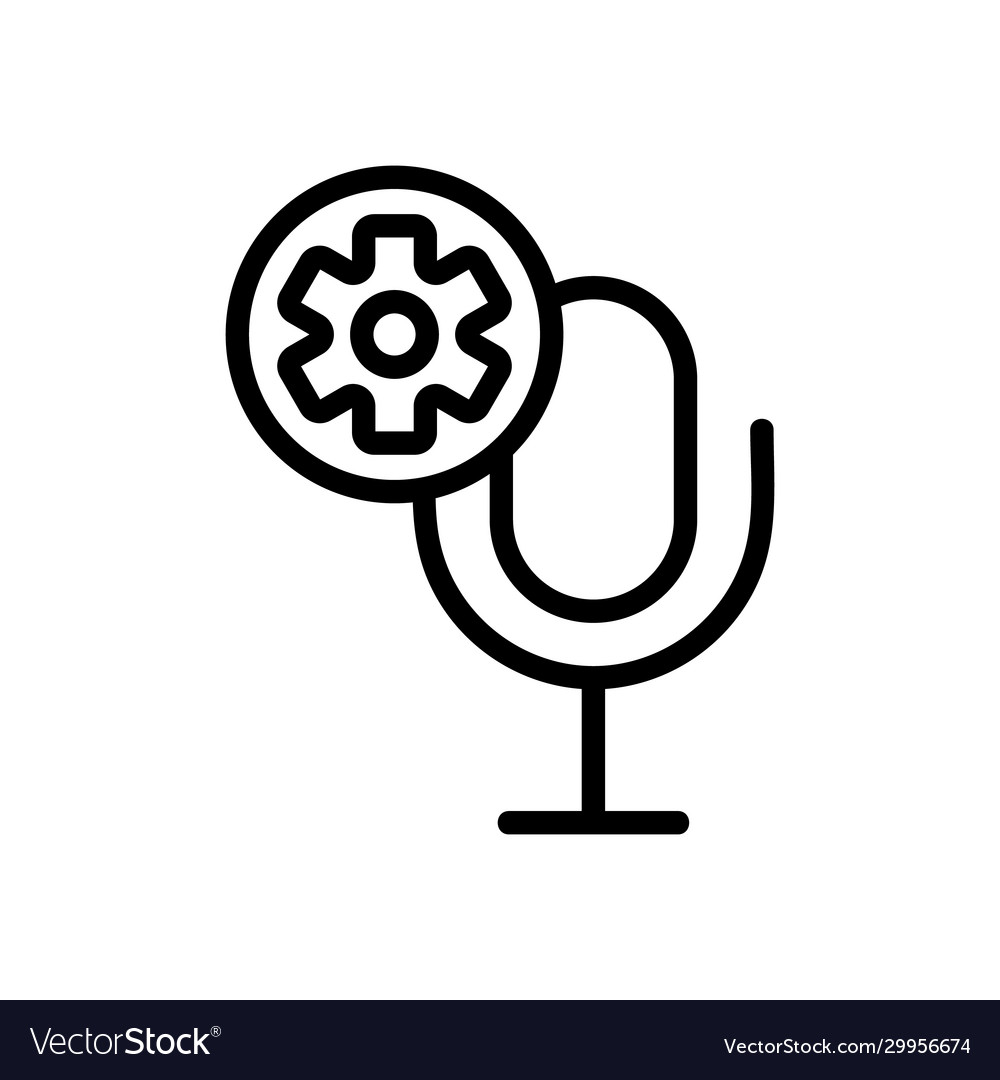 Set up microphone icon isolated