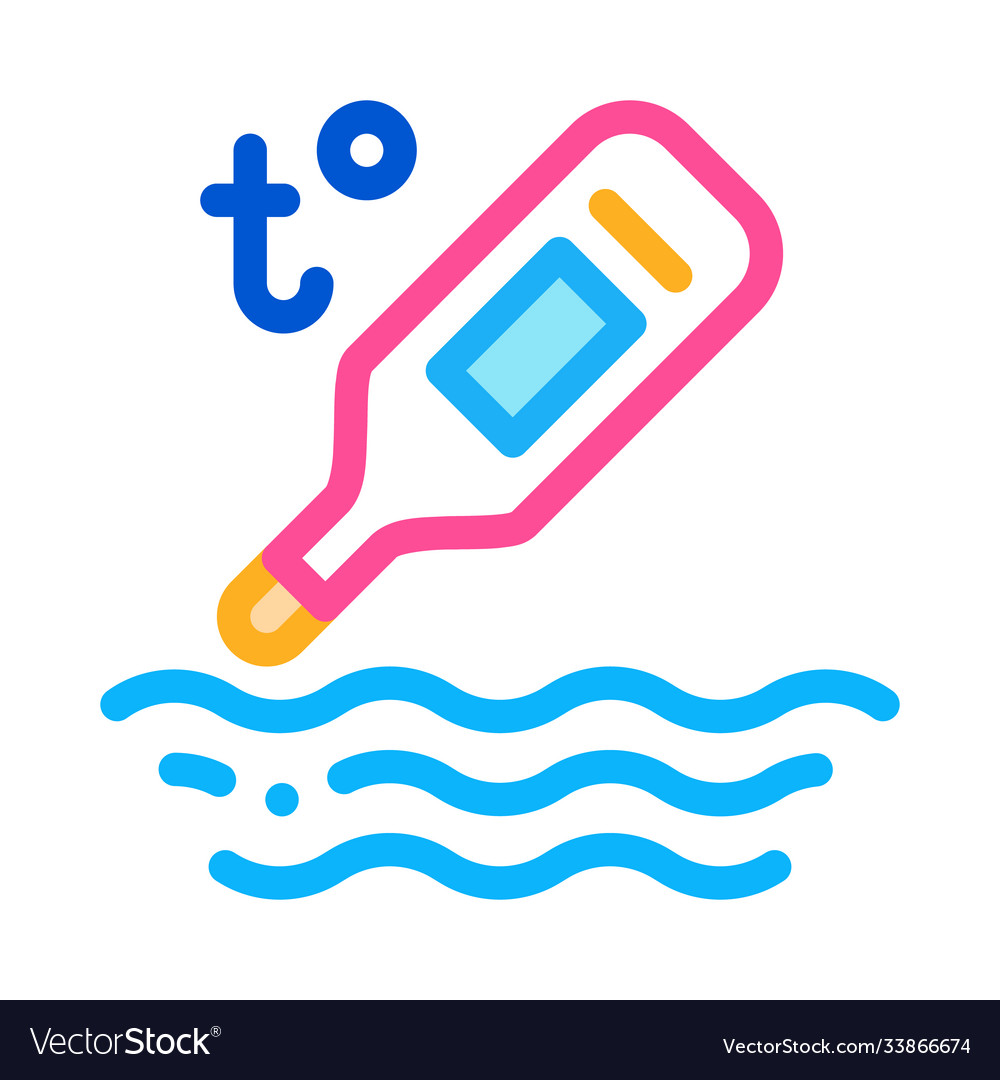 Water thermometer icon outline symbol