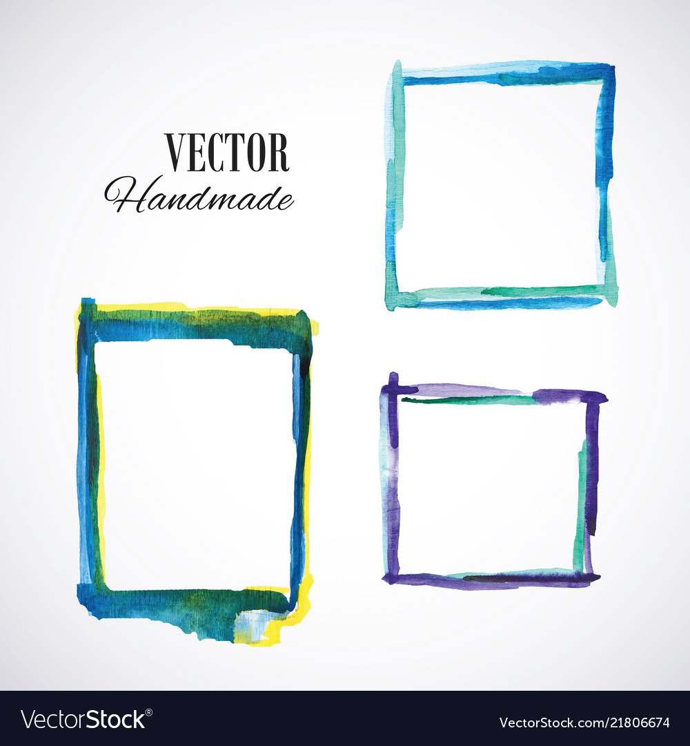 Watercolor Frame Blue Royalty Free Vector Image Watercolor Frame Blue Royalty Free Vector Image