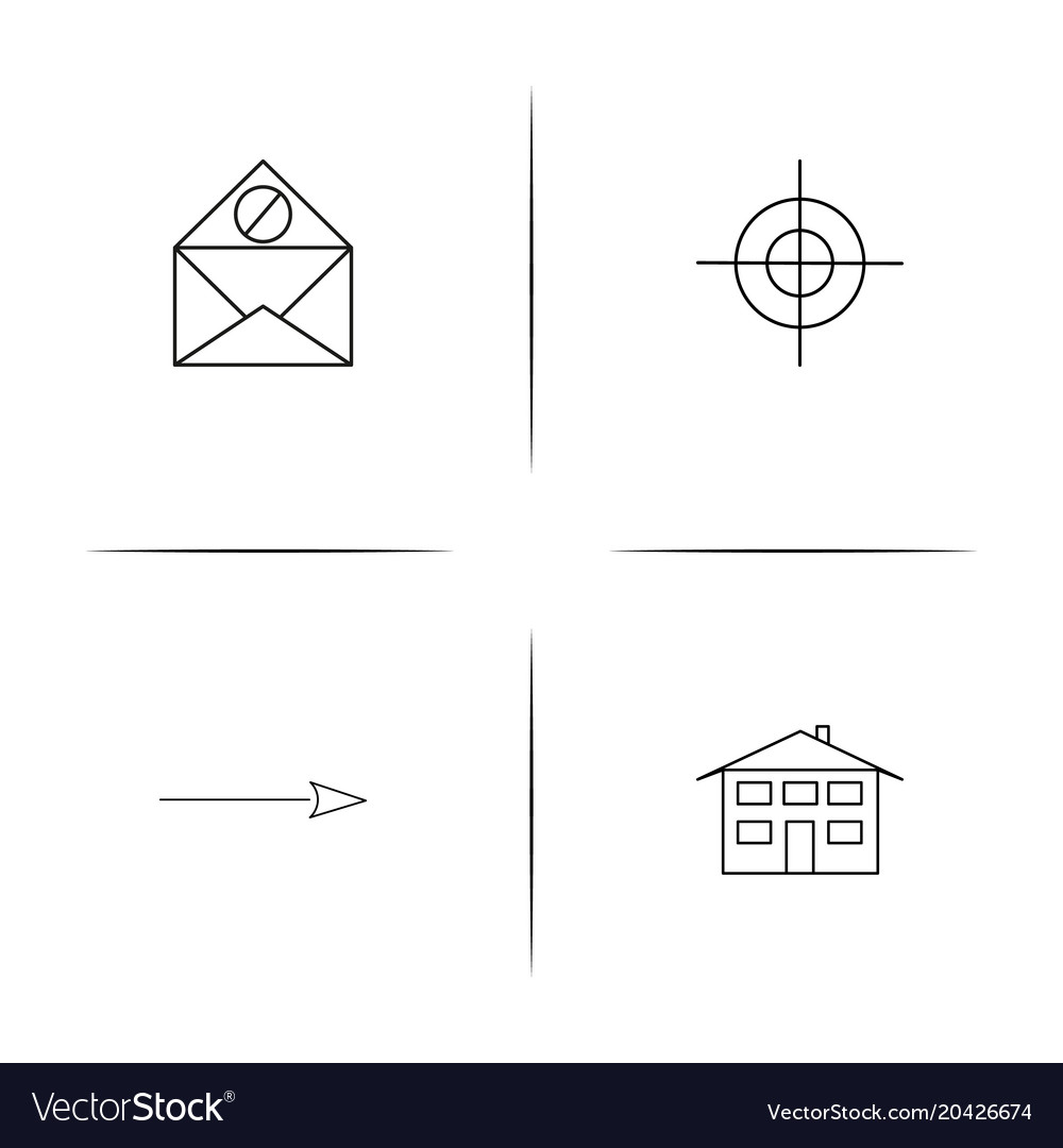 Web and text simple linear icon setsimple outline