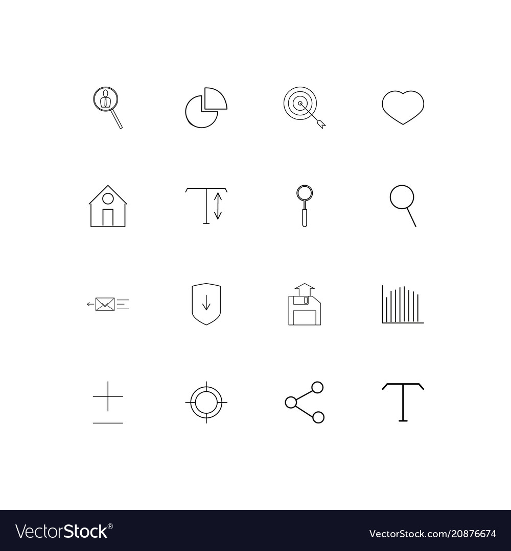 Web linear thin icons set outlined simple