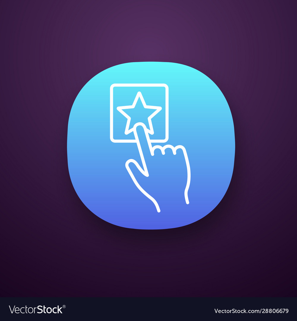 Zu Favoriten hinzufügen Klicken Sie auf App-Symbol vector image Zu Favoriten hinzufügen Klicken Sie auf App-Symbol