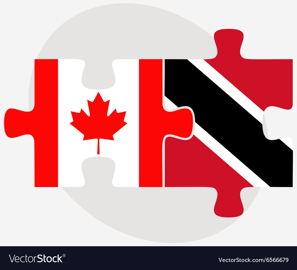 Canada and trinidad tobago flags