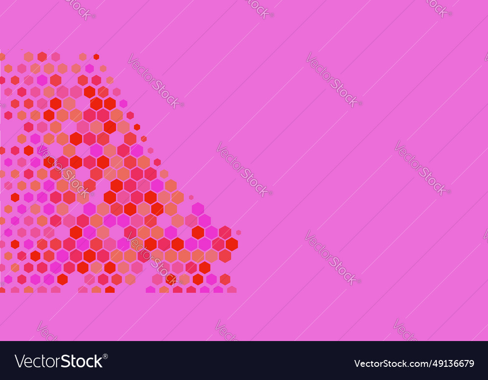 Geometric multi size hexagon with color