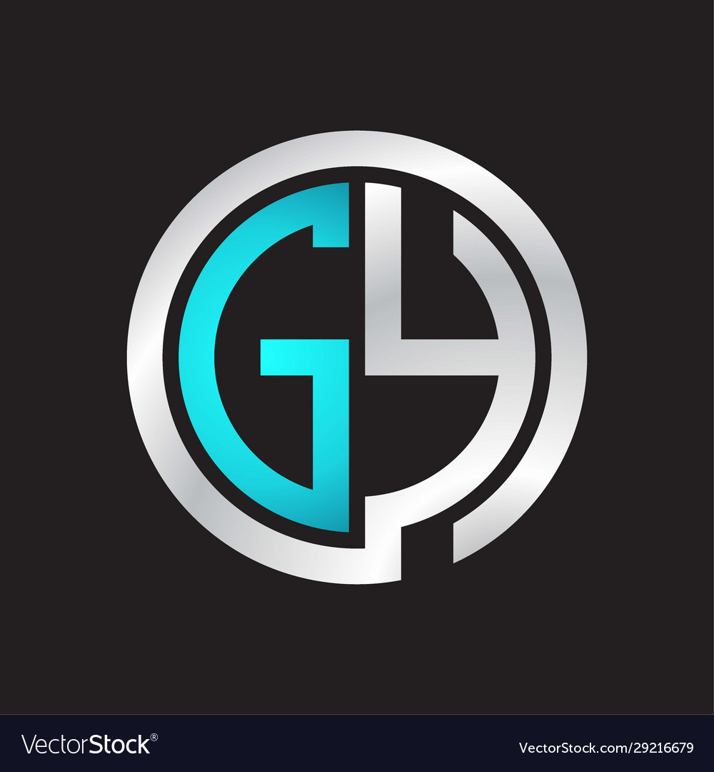 Gy initial logo linked circle monogram