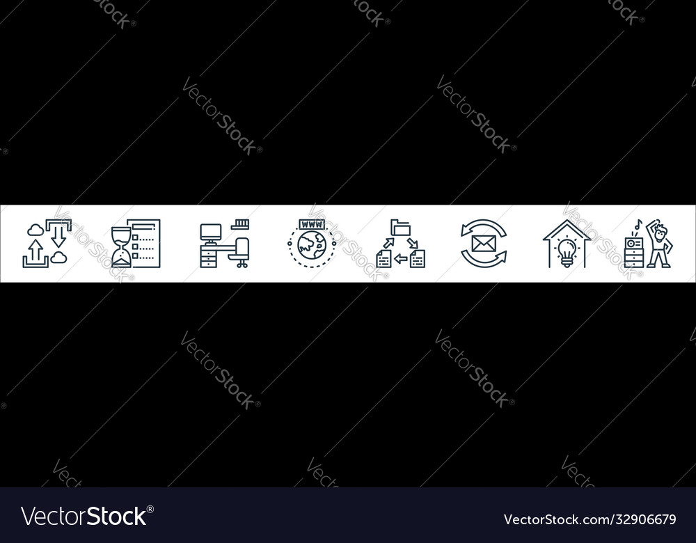 Home line icons linear set quality vector image Home line icons linear set quality