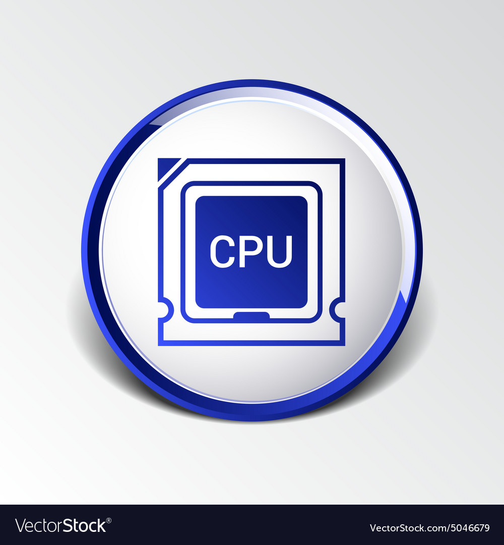 Icon of cpu microprocessor sign symbol process