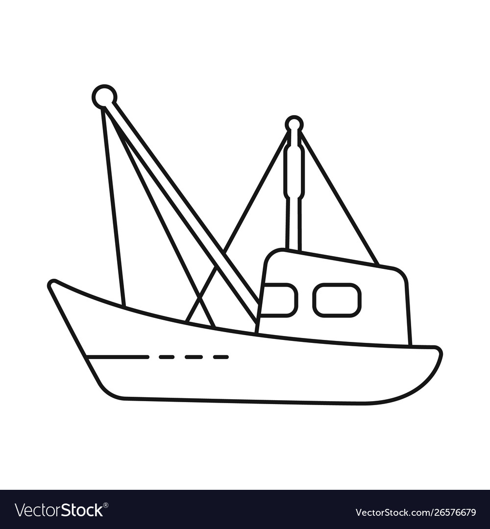 Isolated object fishery and trawler icon