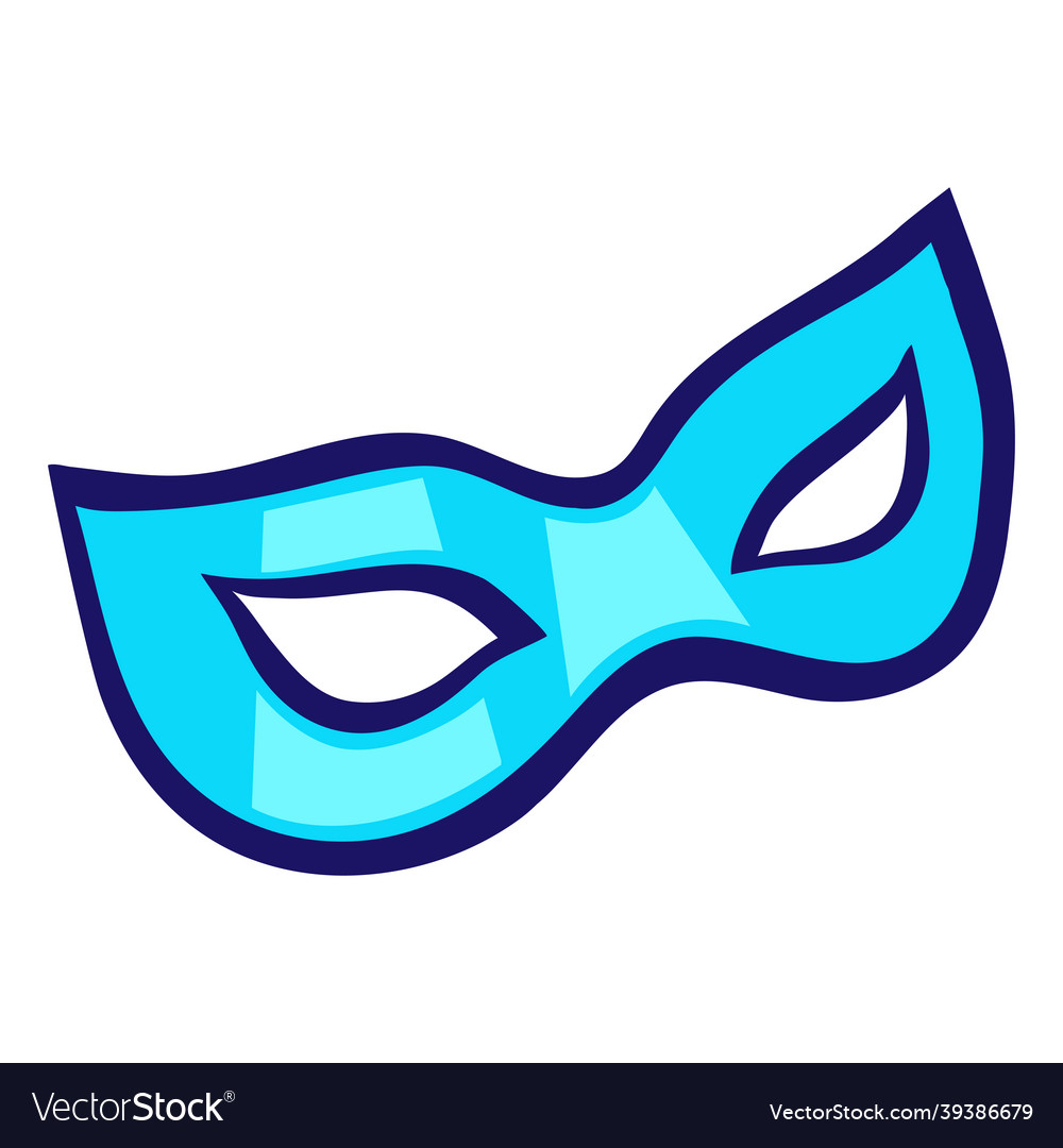 Mask in cartoon style cute funny Royalty Free Vector Image