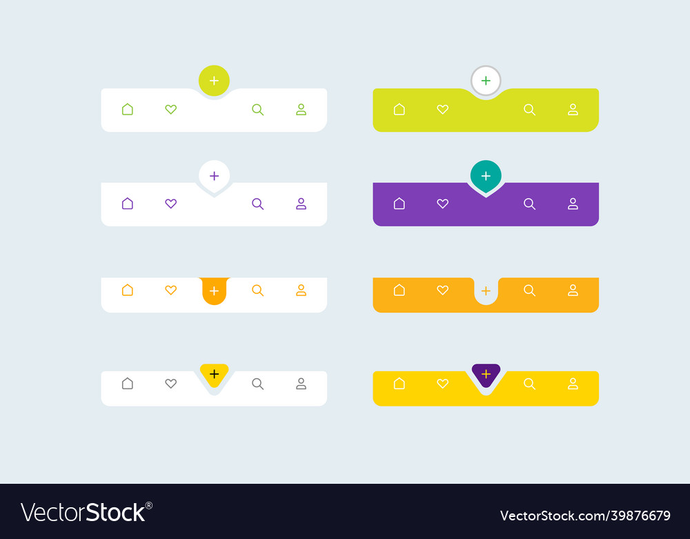 Mobile navigation bar vector image Mobile navigation bar
