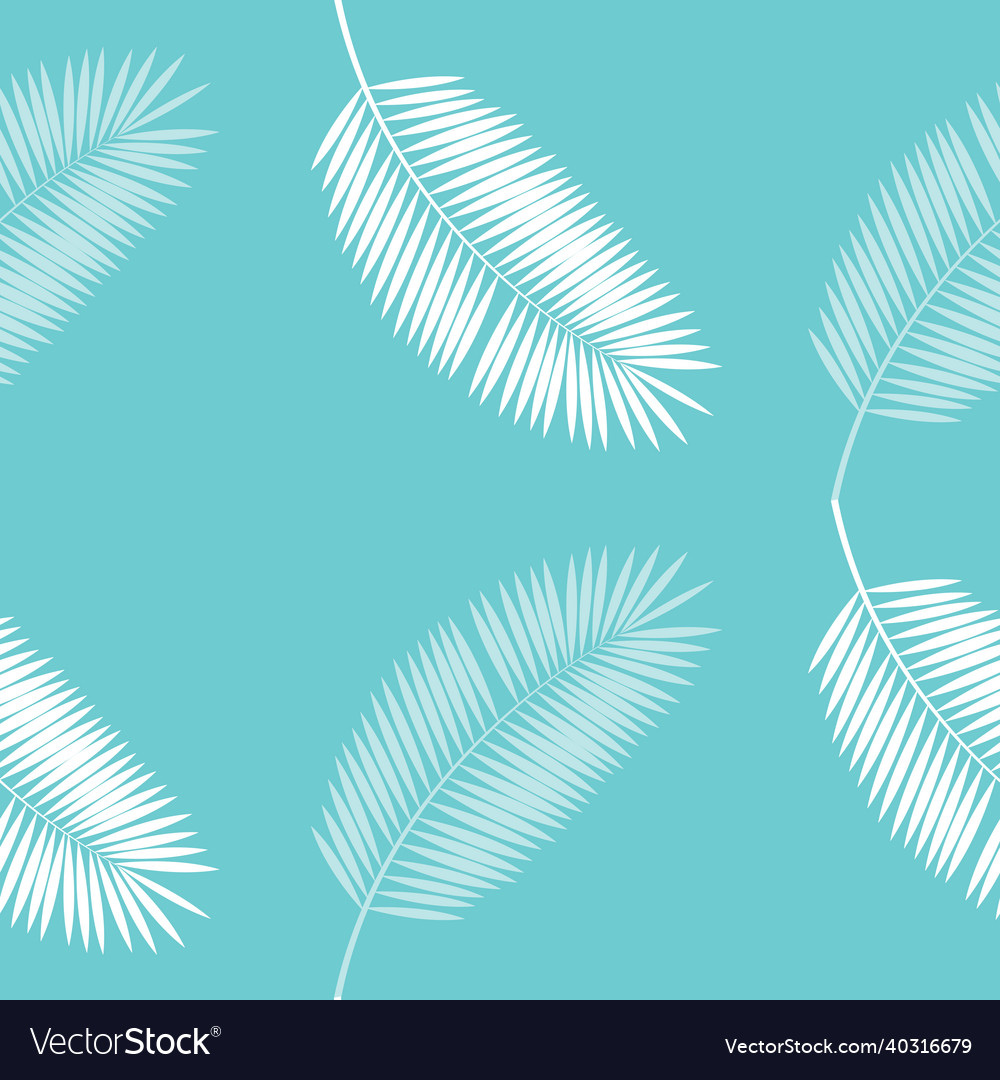 Palm leaf seamless pattern background Vector Image Palm leaf seamless pattern background