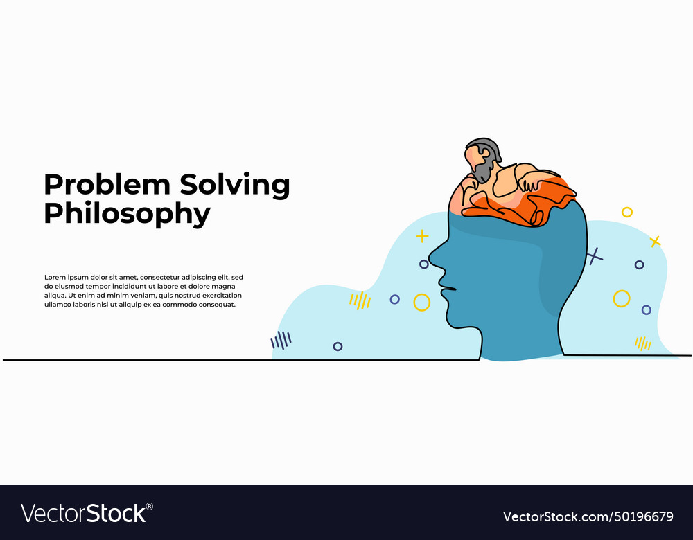 Problem solving philosophy modern Royalty Free Vector Image