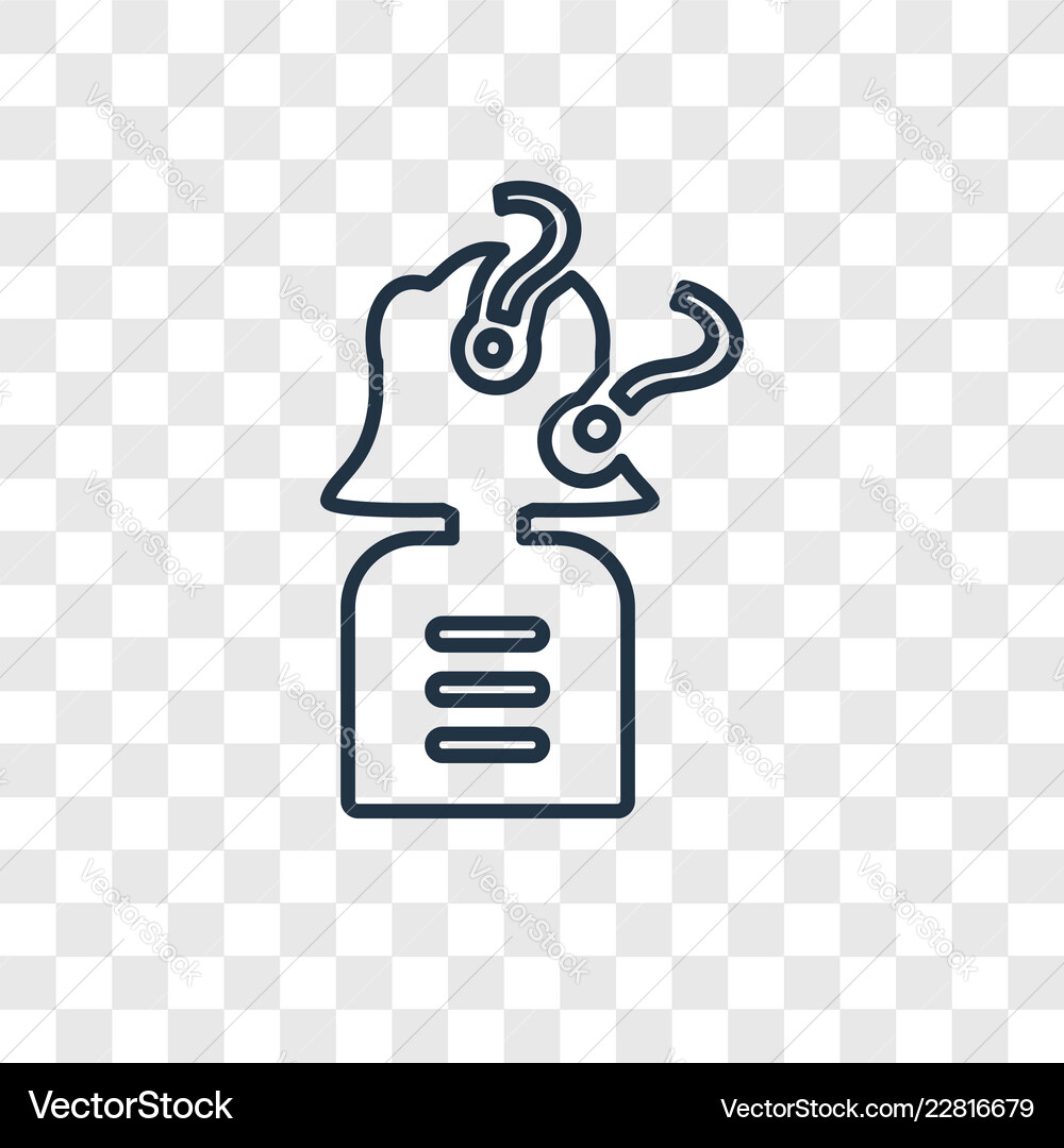 Question concept linear icon isolated Royalty Free Vector