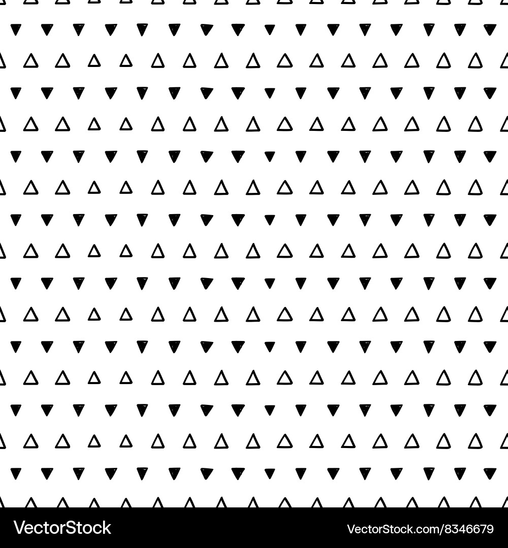 Script Triangle Pattern Seamless scribble triangle pattern Royalty Free Vector Image