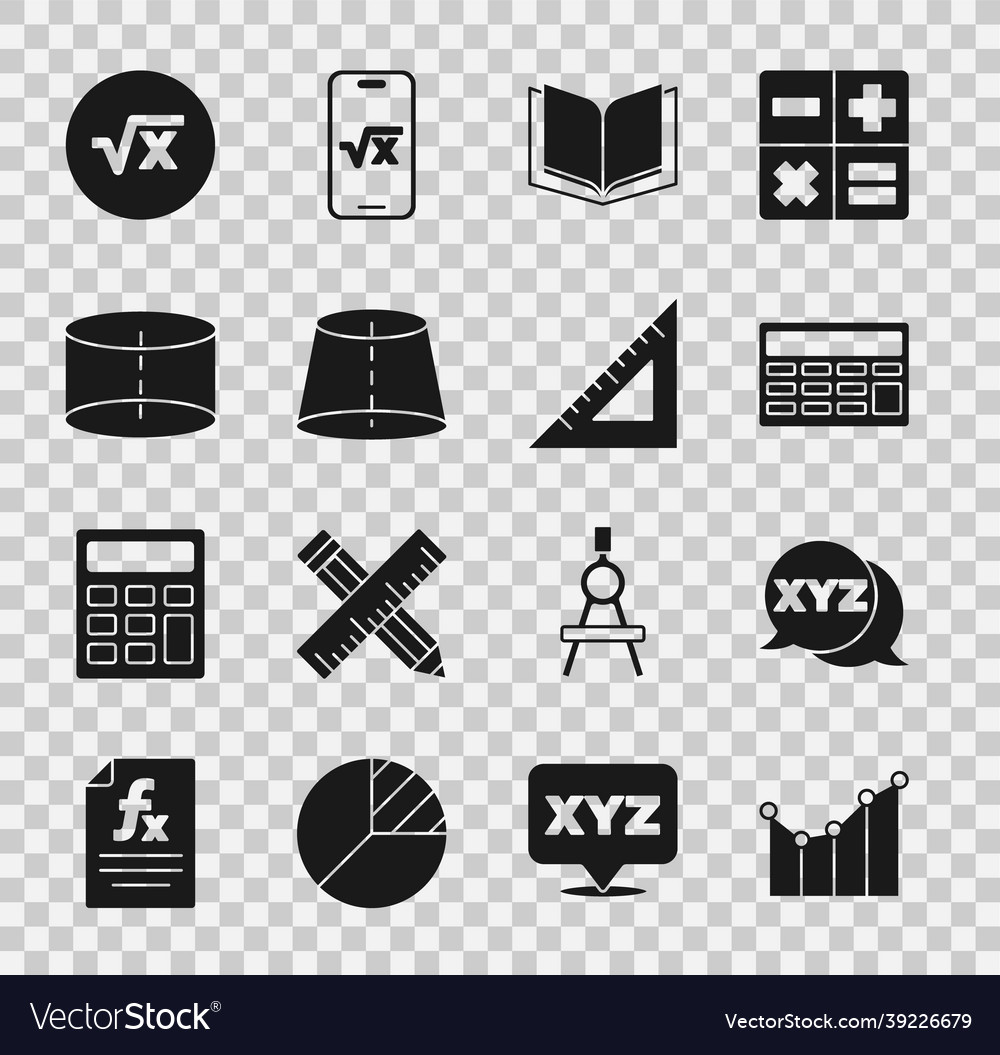 Set graph schedule chart diagram xyz vector image Set graph schedule chart diagram xyz