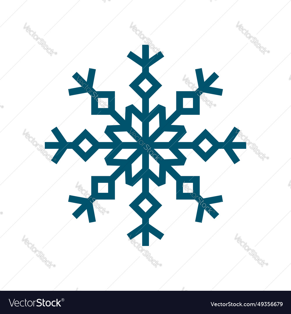 Snowflake element flat design Vector Image Snowflake element flat design