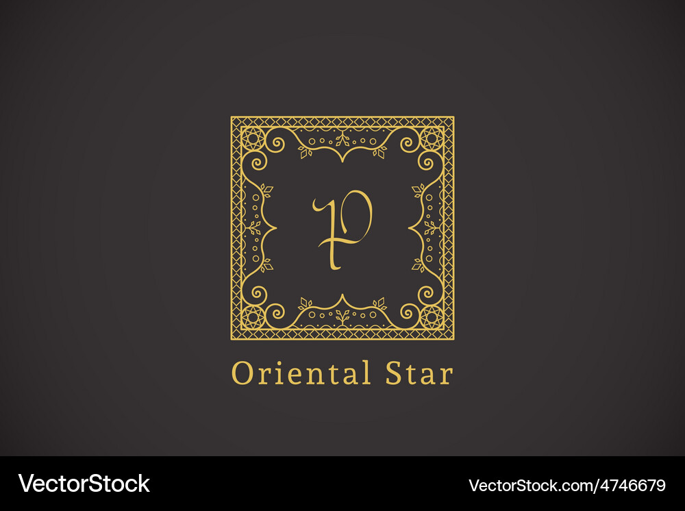 Vintage monogram Royalty Free Vector Image - VectorStock