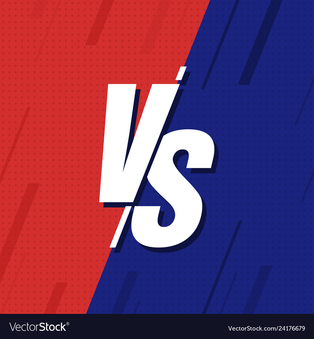 Vs versus blue and red comic design Royalty Free Vector