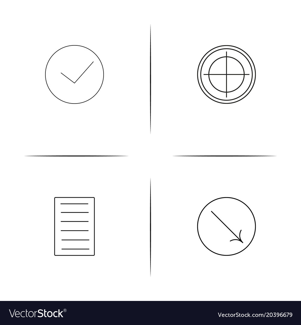 Web and text simple linear icon setsimple outline