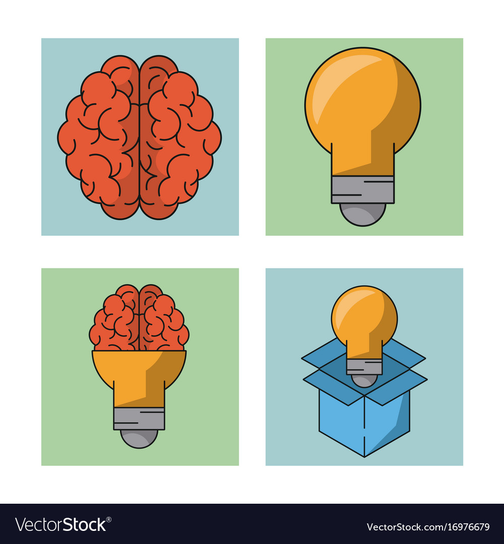 White background with colorful frames icons