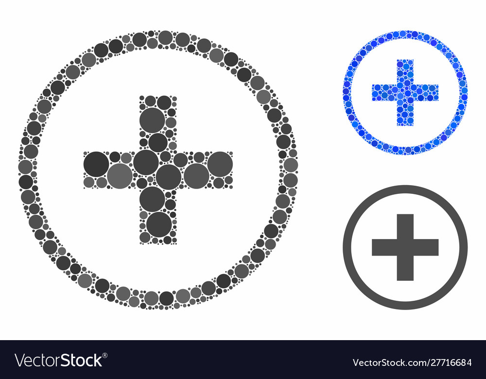 Add composition icon circles vector image Add composition icon circles