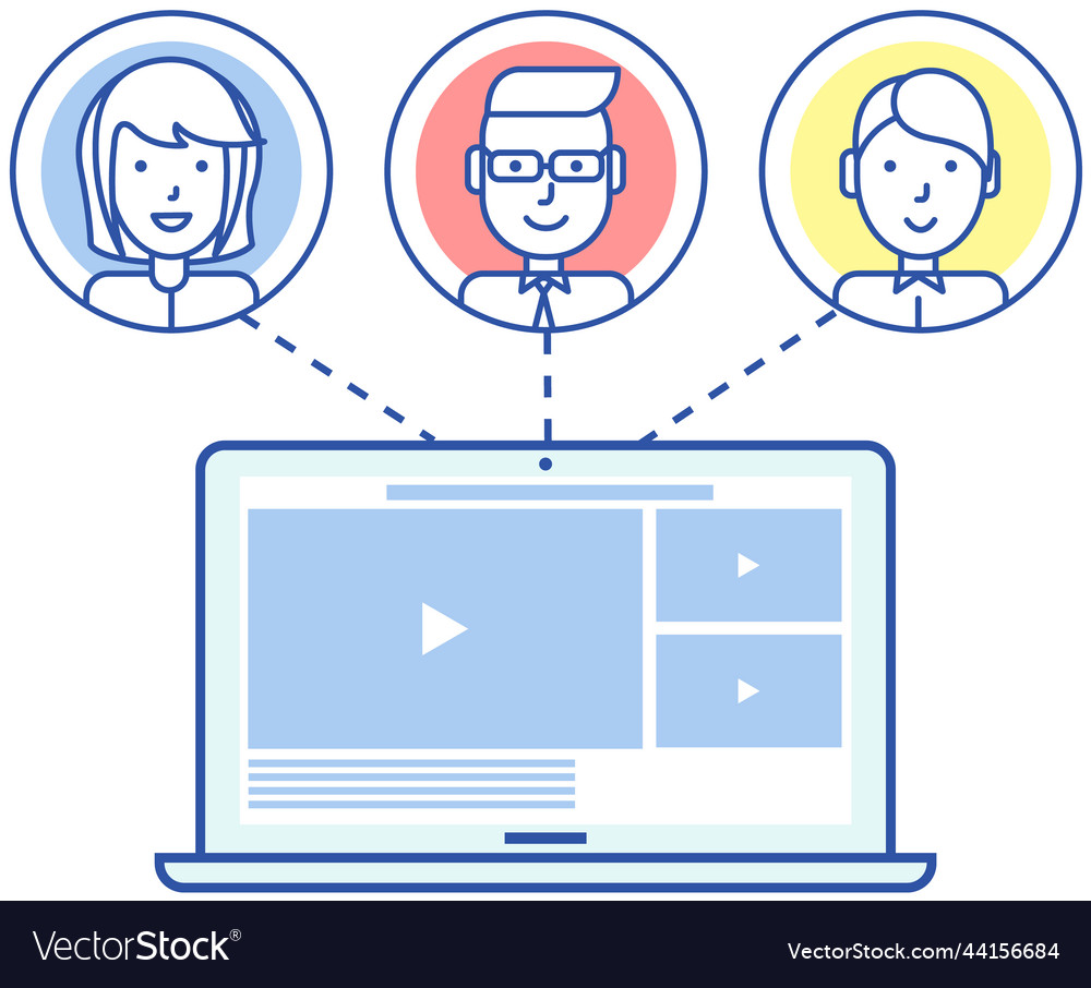 Application for watching video via internet vector image Application for watching video via internet