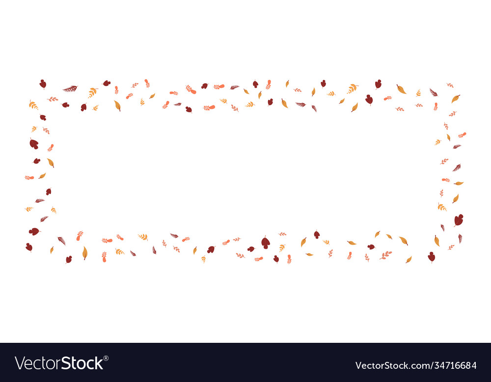 Autumn leaves seamless pattern background hello