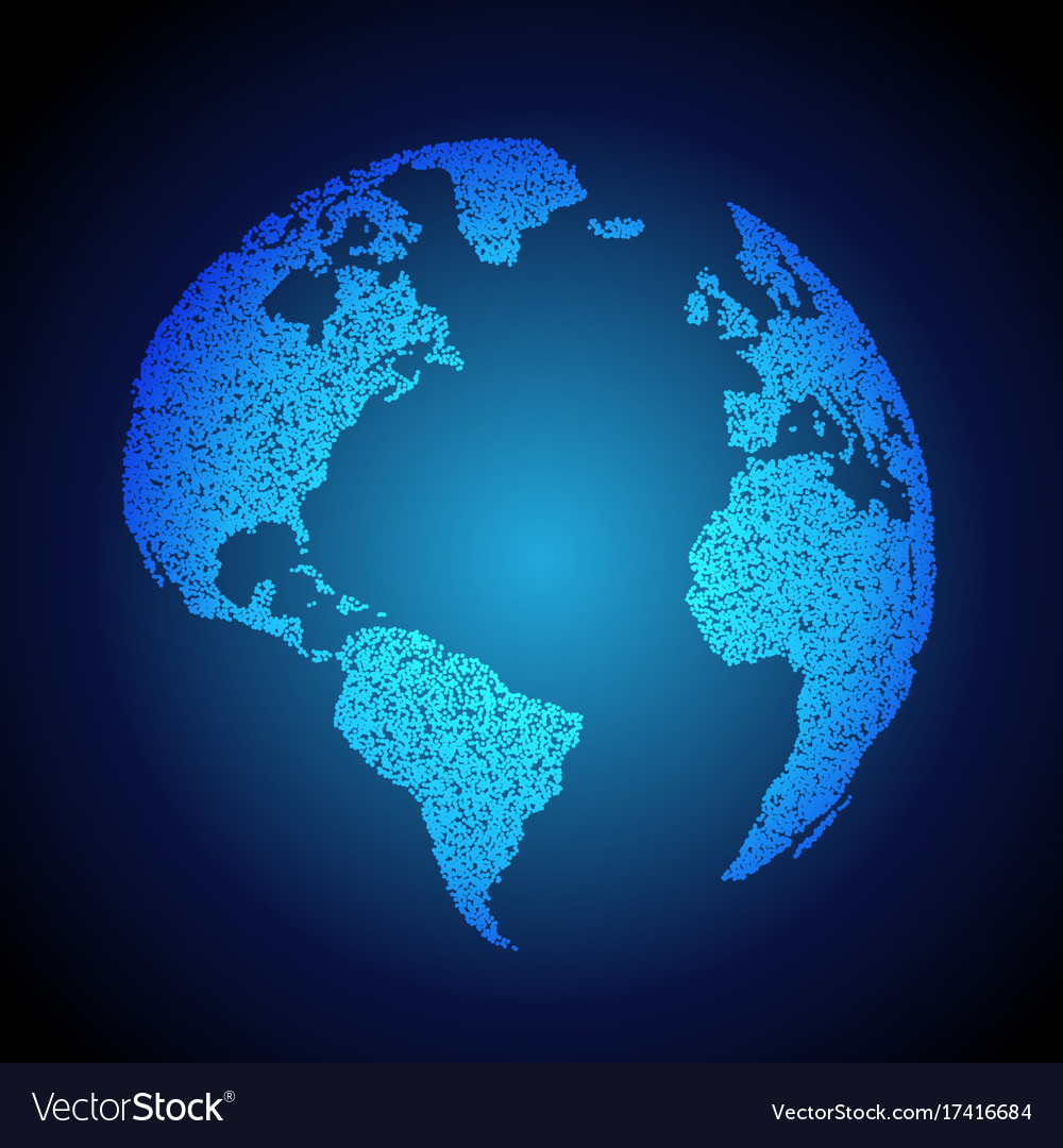 Blue Dot Earth Space Background