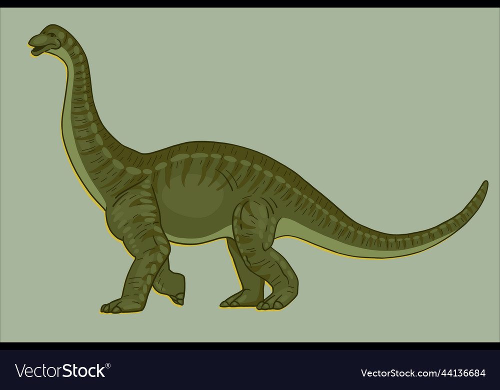 Brontosaurus dinosaur in vintage