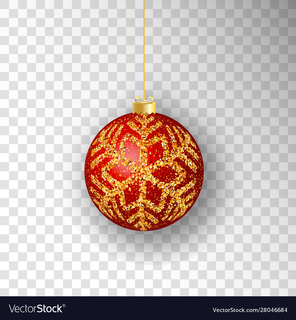 Christmas ball red isolated