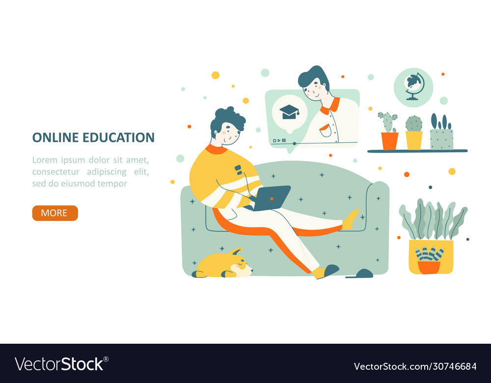 Education course home landing page template